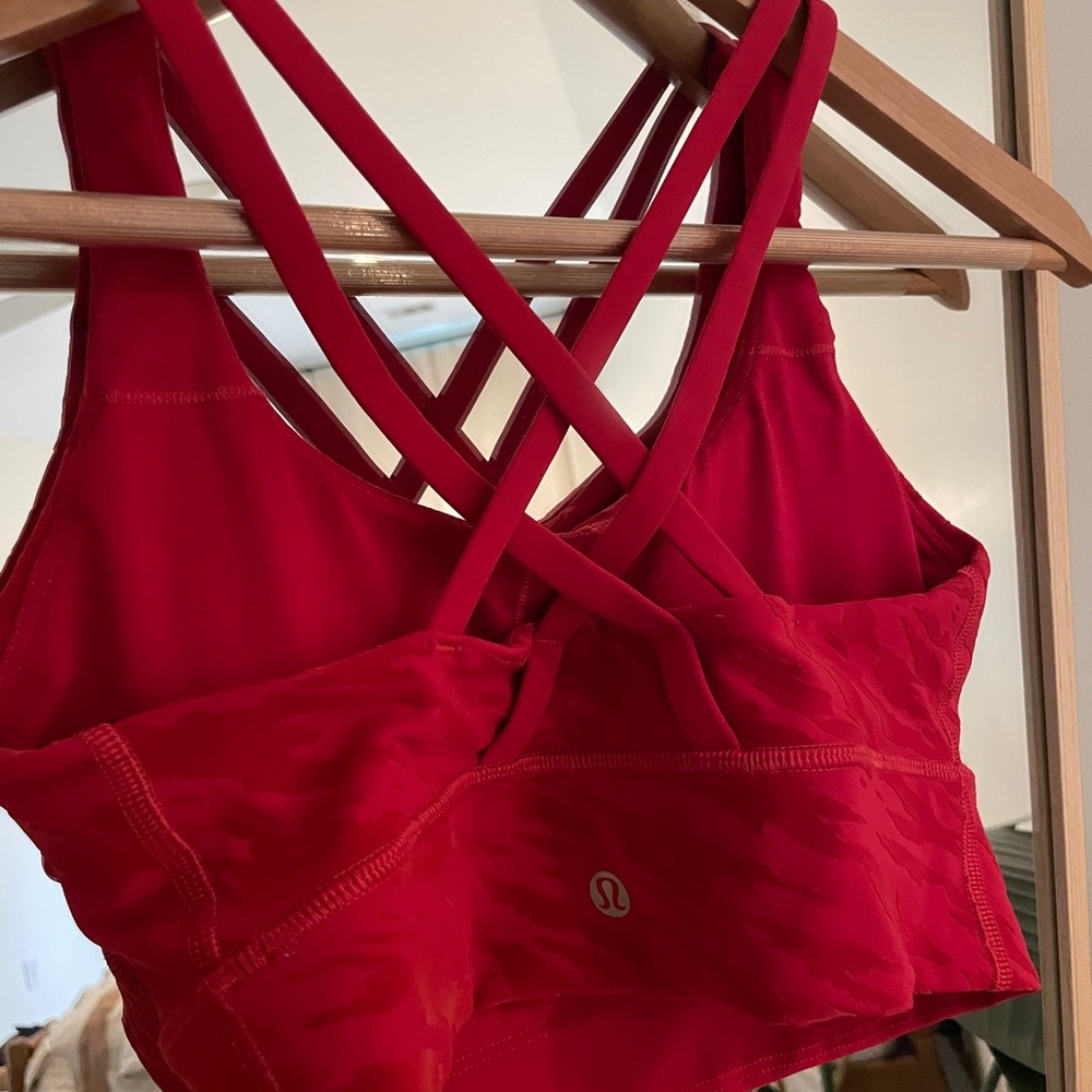 Red Lululemon sports bra - Picture 2 of 2